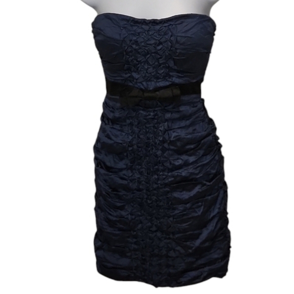 BCBGMAXAZRIA Ruched Prom Formal Mini Dress - Picture 1 of 5
